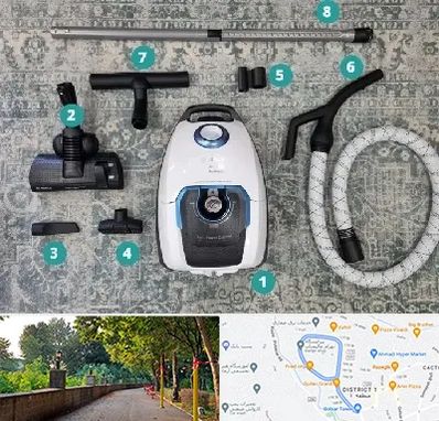 قطعات جاروبرقی در فلکه گاز رشت 