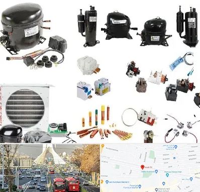 قطعات یخچال در خیابان آزادی 