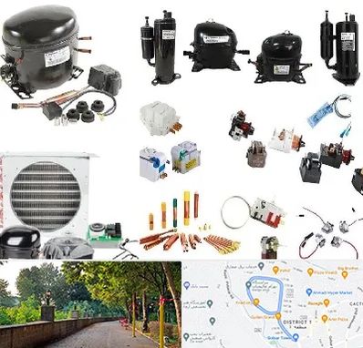 قطعات یخچال در فلکه گاز رشت 