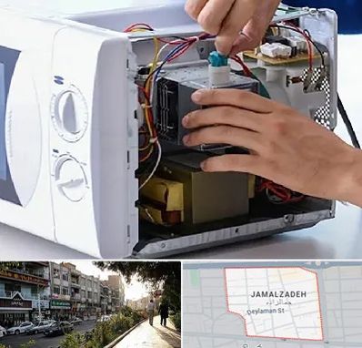 قطعات مایکروفر در خیابان جمالزاده