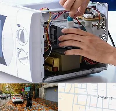 قطعات مایکروفر در خیابان فلسطین