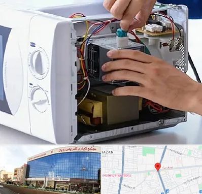 قطعات مایکروفر در نصف راه تبریز 