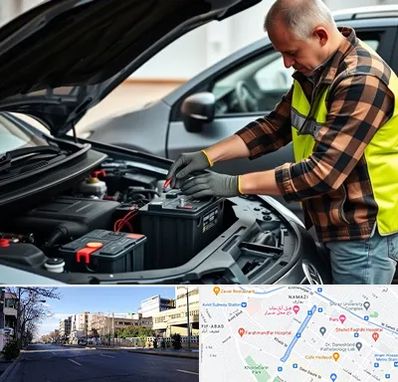 امداد باتری در خیابان ملاصدرا شیراز 