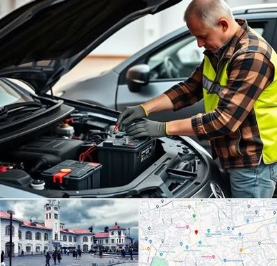 امداد باتری در میدان شهرداری رشت 