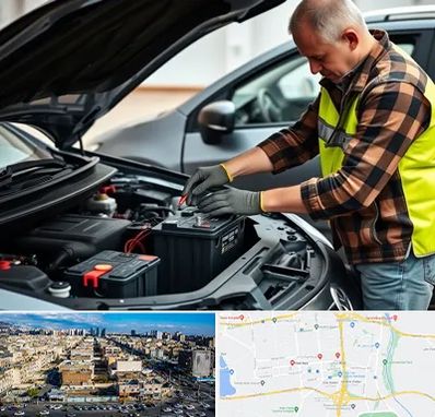 امداد باتری در شهرک راه آهن 