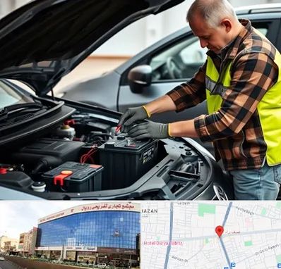 امداد باتری در نصف راه تبریز 