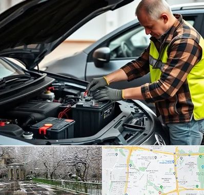 امداد باتری در باغ فیض 