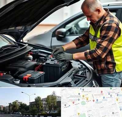 امداد باتری در میدان کاج 