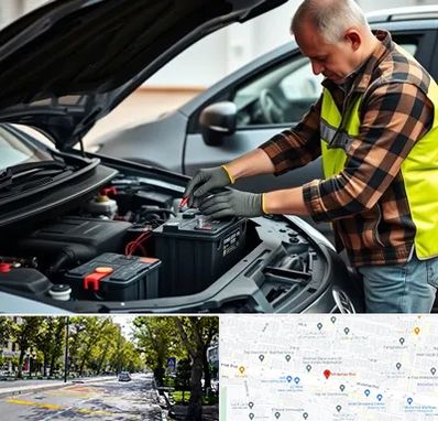 امداد باتری در میرداماد 