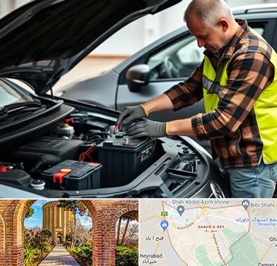 امداد باتری در شهر ری