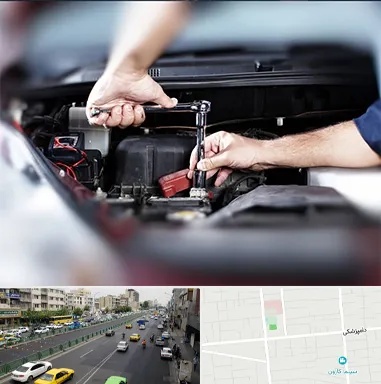 باتری فروشی سیار در خیابان دامپزشکی