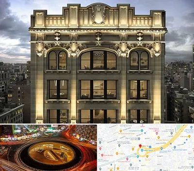 سنگ کاری در میدان ولیعصر