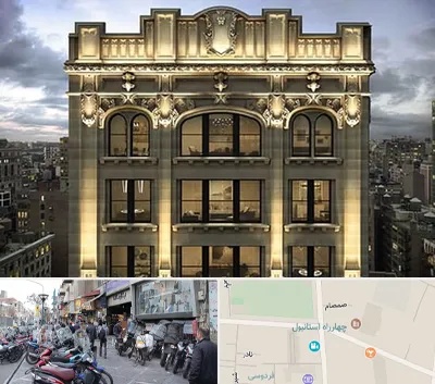 سنگ کاری در چهارراه استانبول