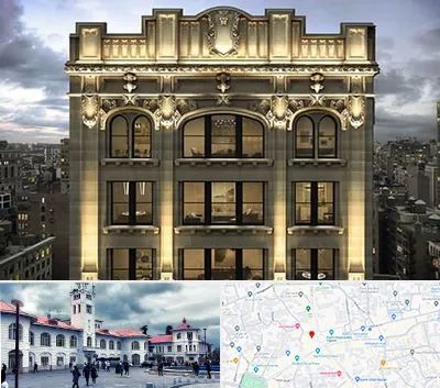 سنگ کاری در میدان شهرداری رشت 