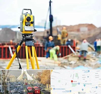 نقشه برداری در خیابان آزادی 