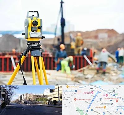 نقشه برداری در خیابان ملاصدرا شیراز 