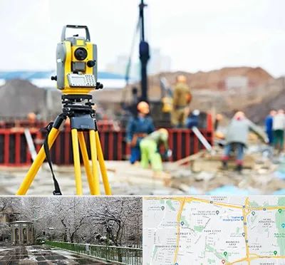 نقشه برداری در باغ فیض 