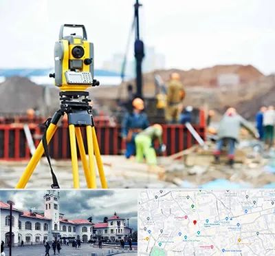 نقشه برداری در میدان شهرداری رشت 