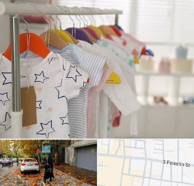 فروشگاه لباس نوزاد در خیابان فلسطین