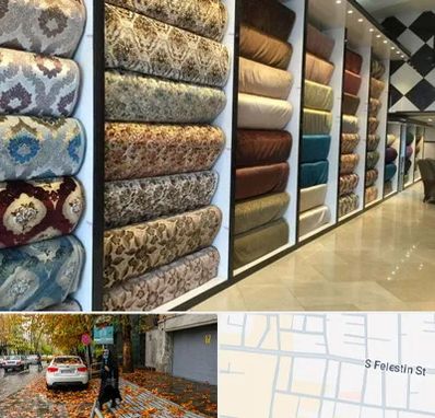 پارچه فروشی در خیابان فلسطین