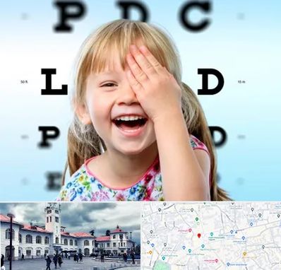 بینایی سنجی کودکان در میدان شهرداری رشت 