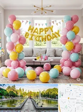 بادکنک آرایی در سرسبز 