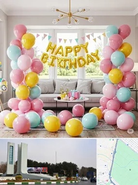 بادکنک آرایی در بلوار فلسیطین مشهد 