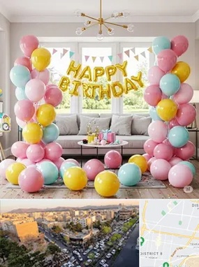 بادکنک آرایی در تهرانپارس 