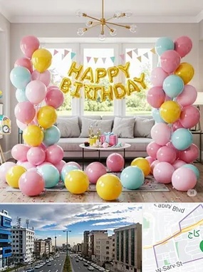 بادکنک آرایی در سعادت آباد 