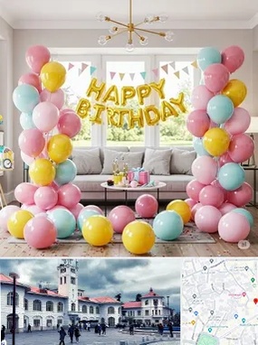 بادکنک آرایی در میدان شهرداری رشت 