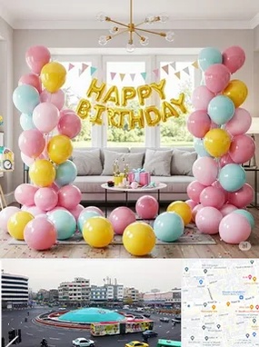 بادکنک آرایی در میدان انقلاب 