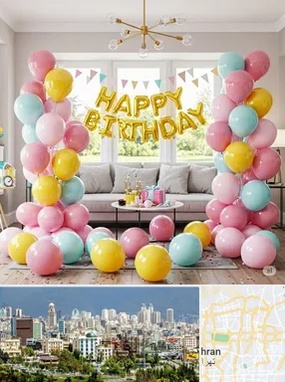 بادکنک آرایی در شرق تهران 