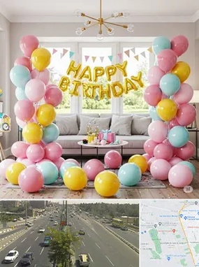 بادکنک آرایی در منطقه 17 تهران 