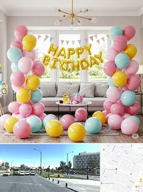 بادکنک آرایی در بلوار کلاهدوز مشهد 