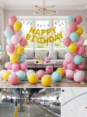 بادکنک آرایی در باغ فیض اسلامشهر 