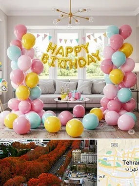 بادکنک آرایی در ولیعصر 