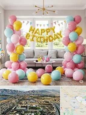 بادکنک آرایی در منطقه 21 تهران 