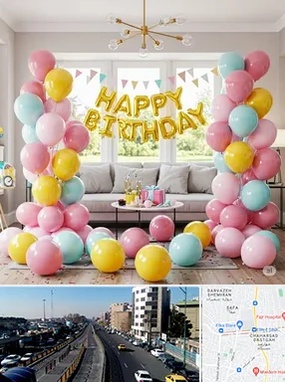 بادکنک آرایی در پیروزی 