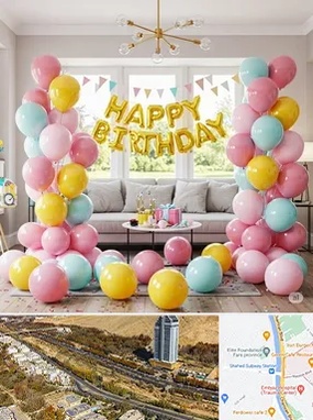 بادکنک آرایی در خیابان نیایش شیراز 