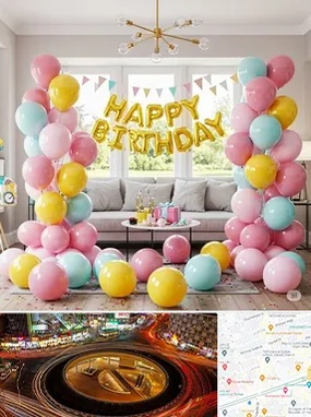 بادکنک آرایی در میدان ولیعصر 