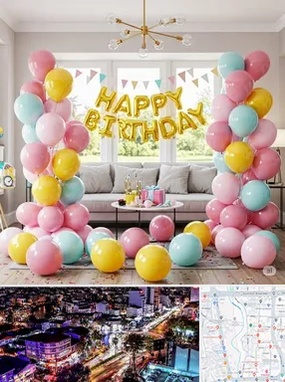 بادکنک آرایی در منظریه رشت