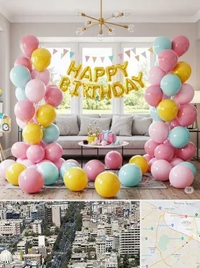 بادکنک آرایی در منطقه 18 تهران 