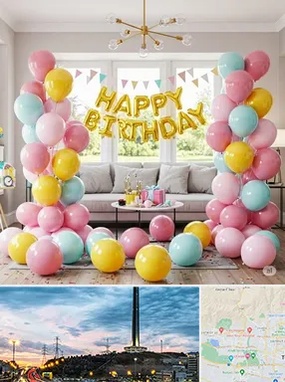 بادکنک آرایی در منطقه 2 تهران 