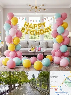 بادکنک آرایی در خیابان ارم شیراز 