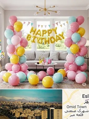 بادکنک آرایی در اسلامشهر