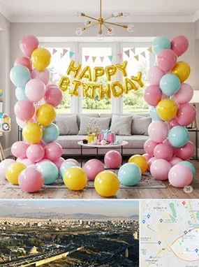 بادکنک آرایی در منطقه 19 تهران 