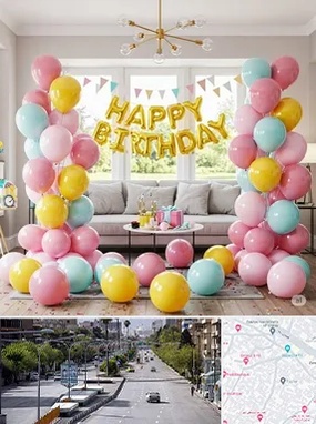 بادکنک آرایی در خیابان زند شیراز 