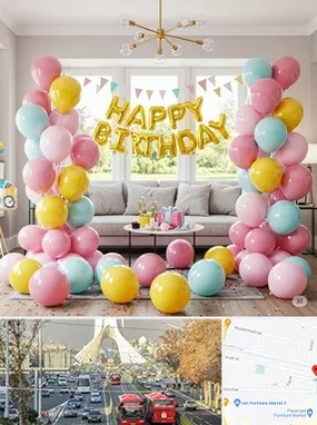 بادکنک آرایی در خیابان آزادی 