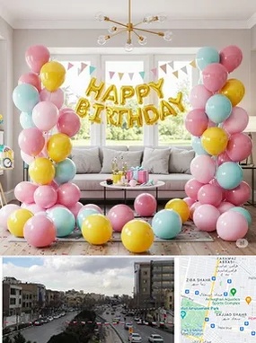 بادکنک آرایی در بلوار فردوسی مشهد 