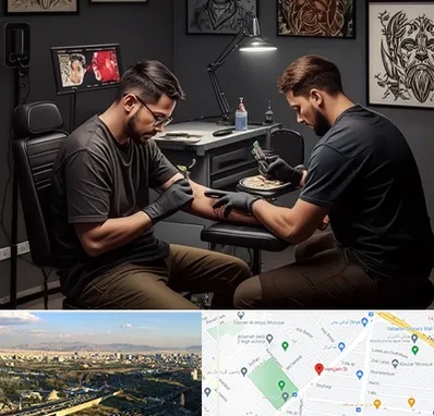 تاتو کار در هنگام 